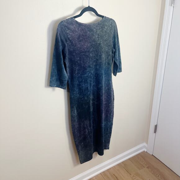 ASOS Marled Midi Dress Gray Purple Ombre Size US 8 Stretch - Picture 2 of 7